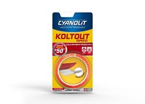ADHESIF DOUBLE FACE KOLTOUT 2,5M X 19 MM CYANOLIT