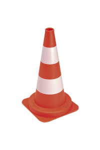 BALISE PVC ORANGE BANDES BLANCHES 50 CM 1,1 KG BT50B
