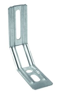 EQUERRE NERVUREE PAN COUPE ACIER GALVA 30X85X81X1,5