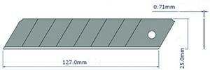 ETUI DE 10 LAMES SECABLES 25 MM STANDARD