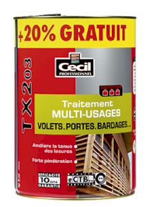 TRAITEMENT BOIS MULTI-USAGES TX203 5L+1