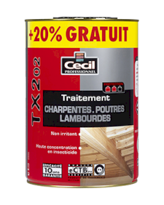 TRAITEMENT CHARPENTES POUTRES LAMBOURDES TX202 5L+1