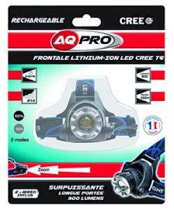 LAMPE FRONTALE LED CREE 900 LUMENS RECHARGEABLE