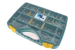 COFFRET 690 VIS A METAUX TF POZIDRIV ZINGUE BLANC INOX A2