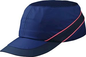CASQUETTE ANTI-HEURT AIRCOLTAN BLEU MARINE - ORANGE VISIERE 7 CM