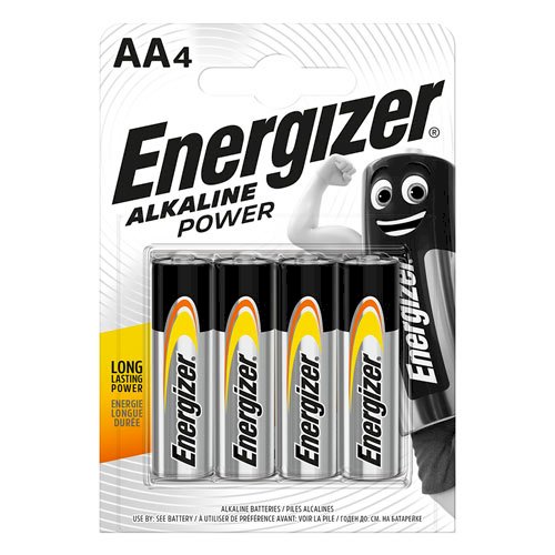 PILE ALCALINE POWER ENERGIZER AA LR6 1,5V LOT 4