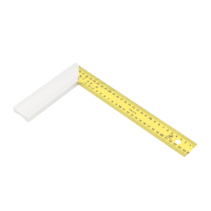 EQUERRE MENUISIER 300MM - TALON ALU - ONGLET- LAME INOX JAUNE 