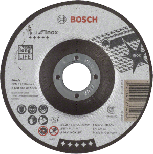 1 disque à tronçonner pour l'Inox Best for moyeu déporté 125x1,5mm