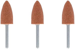 DREMEL 952 LOT DE 3 MEULES À RECTIFIER EN OXYDE D'ALUMINIUM Ø9,5MM BOUT ARRONDI