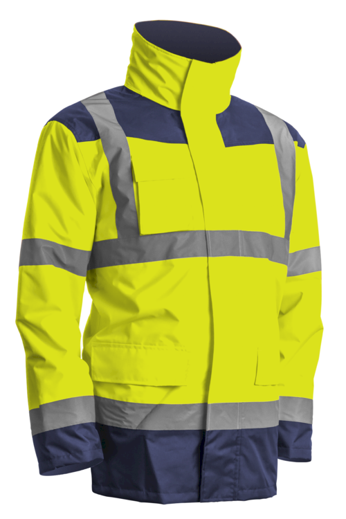 KANATA PARKA 4/1 POLYES. HI-VIZ JAUNE/MARINE, XL