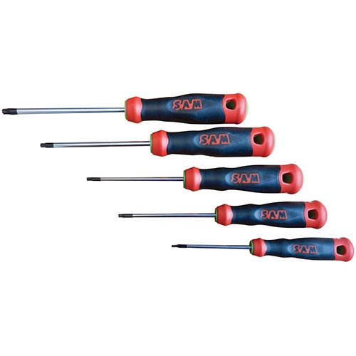 JEU DE 5 TOURNEVIS BI-MATIERE TORX