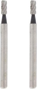 DREMEL 194 LOT DE 2 FRAISES ACIER RAPIDE  Ø 3,2MM CYLINDRE