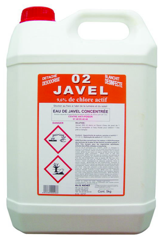 EAU DE JAVEL 9,6% 5L