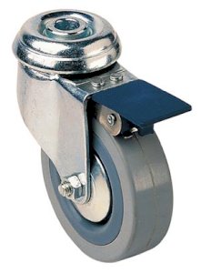ROULETTE DE COLLECTIVITE NOVOPLEX A ŒIL PIVOTANTE A FREIN DIAM50 40KG