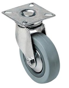 ROULETTE DE COLLECTIVITE NOVOPLEX A PLATINE PIVOTANTE DIAM75 60KG