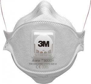 MASQUE ANTI-POUSSIERES JETABLE 3M AURA 9332+