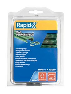 AGRAFE VR22 PLASTIFIEES VERT (BLISTER DE 1100)