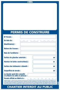 PANNEAU PERMIS CONSTRUIRE