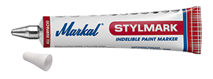 MARQUEUR A PEINTURE INDUSTRIEL INDELEBILE TUBE 50 ML BLANC