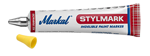 MARQUEUR A PEINTURE INDUSTRIEL INDELEBILE TUBE 50 ML JAUNE