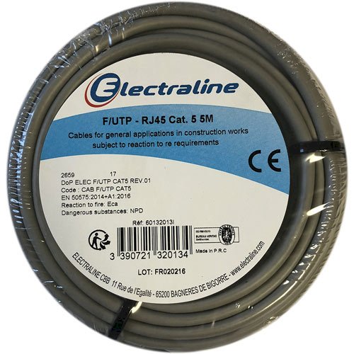 BOBINE FTP RJ45 GRIS 5M