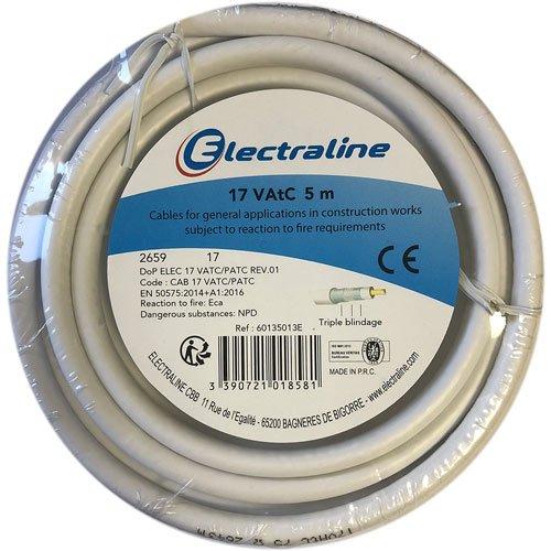 BOBINE COAX 17 VATCA BLANC 5M