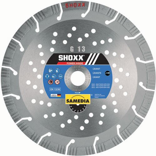 DISQUE DIAMANT GRANIT/BETON SHOXX G13 Ø230 MM