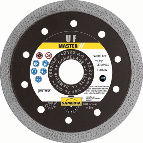 DISQUE DIAMANT CARRELAGE CERAMIQUE MASTER UF Ø125