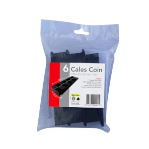 CALES COINS PVC NOIR 140X43X25MM SACHET 6 PCS