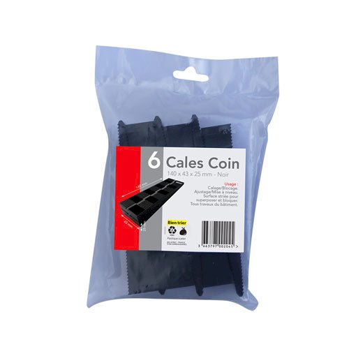 CALES COINS PVC JAUNE 70X35X10MM SACHET 20 PCS