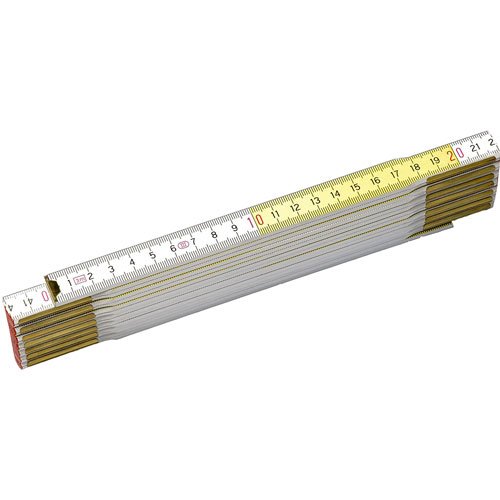 MESURE PLIANTE 2M X 17MM BOIS BLANC-JAUNE