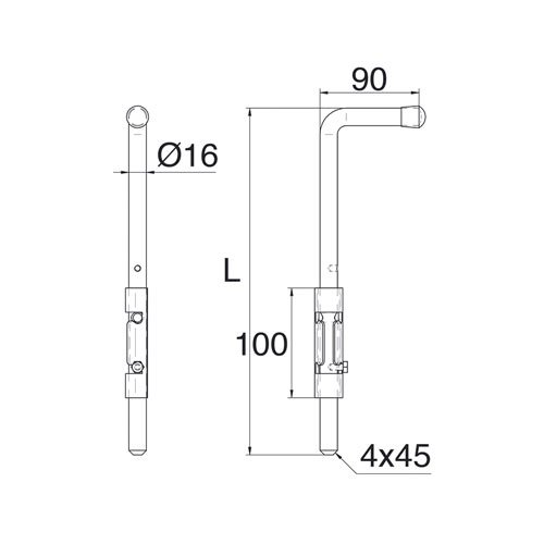 VERROU A SOUDER D16X500 ZHQ