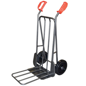 DIABLE ACIER BAVETTES FIXE ET REPLIABLE 300 KG ROUES PREMIUM CAOUTCHOUC NOIR (RSN)