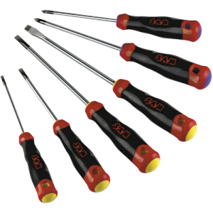 TOURNEVIS BI-MATIERE FENTE ET POZIDRIV - TROUSSE DE 6