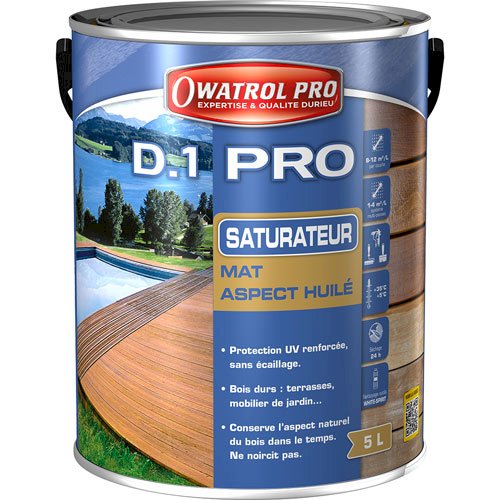 SATURATEUR BOIS DUR D1 PRO INCOLORE 1L 1